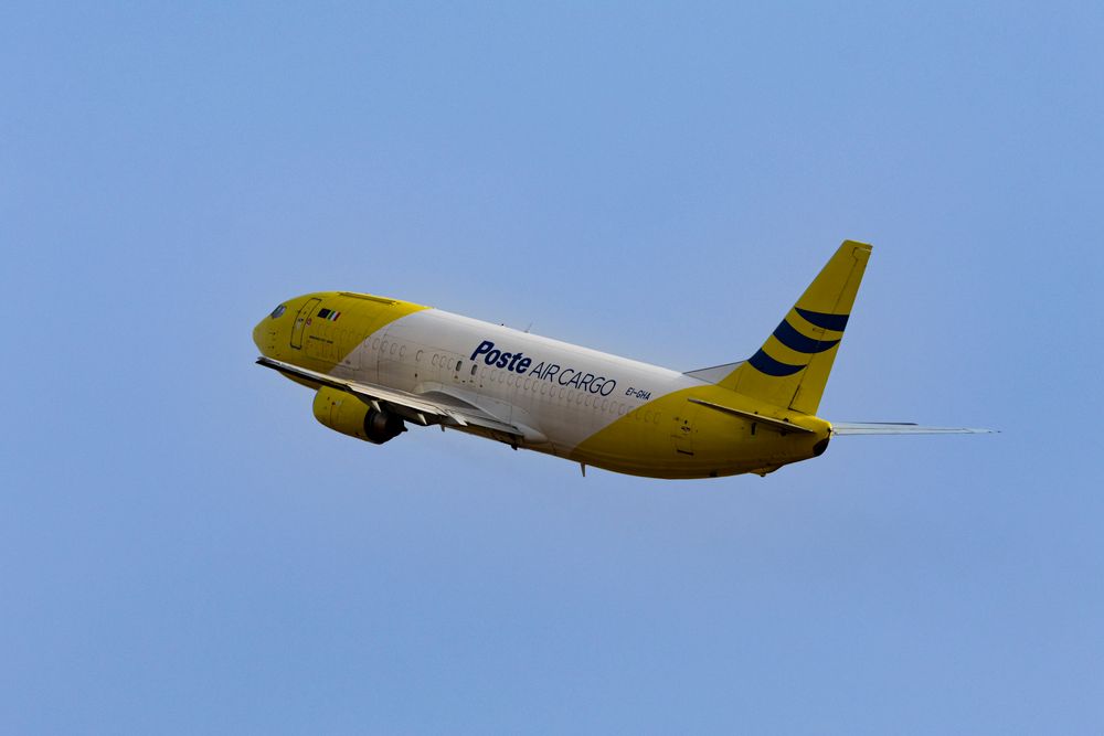Cargo aircraft taking off